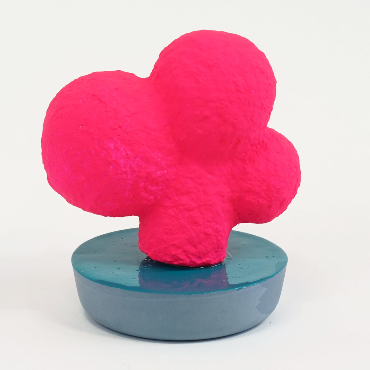CHIAOZZA abstract biomorphic sculpture - pink on blue base