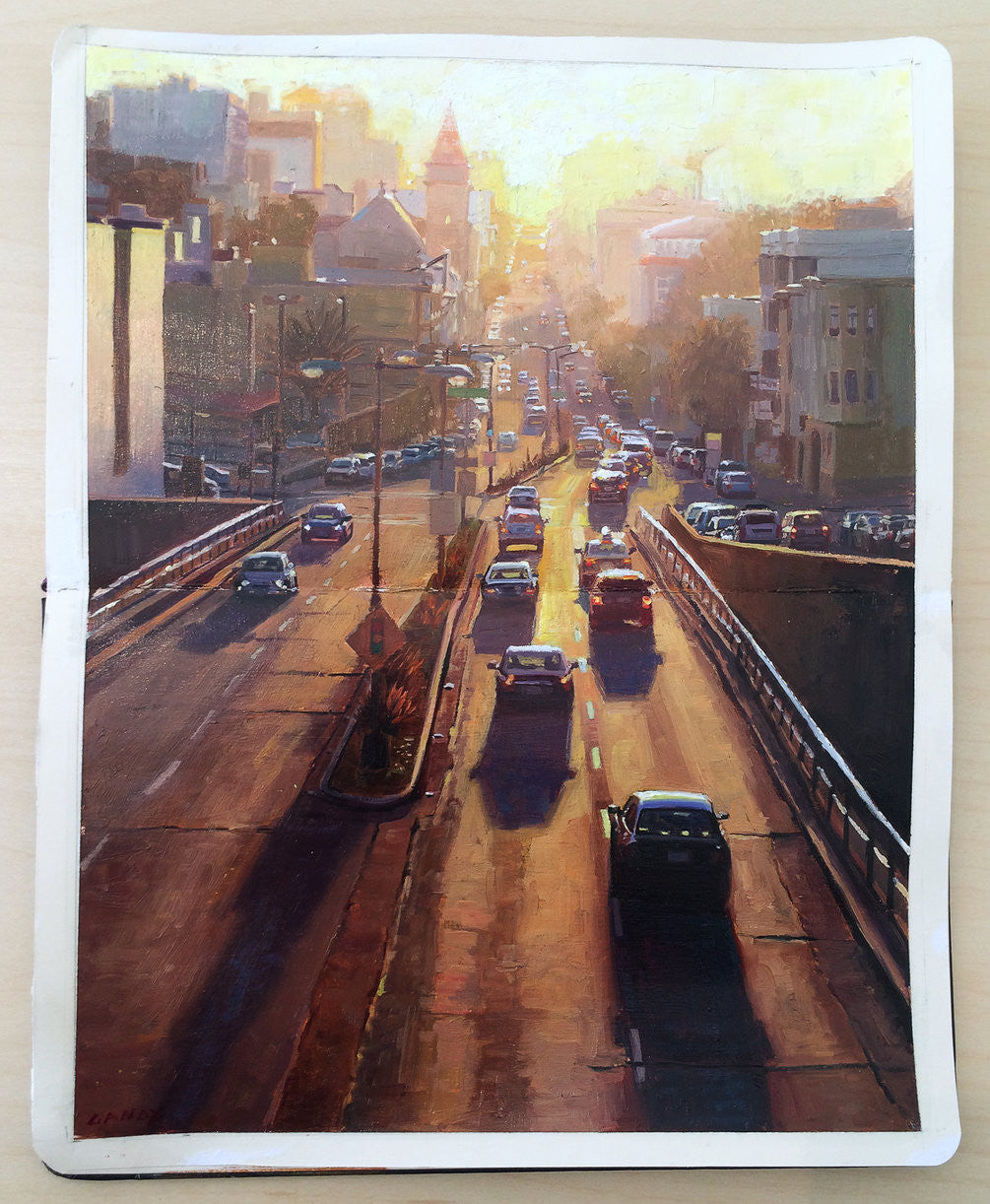 "Sunset from Broadway Tunnel"